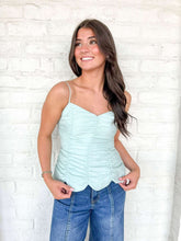 Load image into Gallery viewer, Right Ruched Blue Top