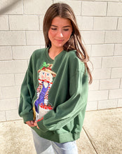 Load image into Gallery viewer, Queen Of Sparkles Dark Green Cajun Nutcracker Sweatshirt