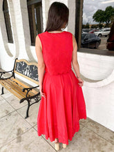 Load image into Gallery viewer, Set The Record Red Scalloped Set