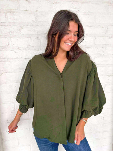 Anything and Everything Olive Top