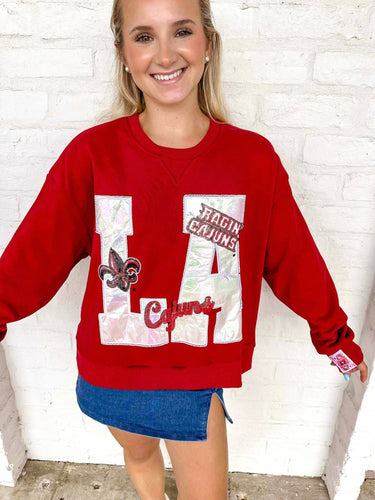 Queen Of Sparkles ULL Metallic Icon Sweatshirt