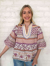 Load image into Gallery viewer, Flower Power Sand Multi Print Top