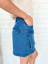 Load image into Gallery viewer, Find Me Here Medium Denim Skirt