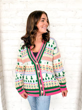 Load image into Gallery viewer, Queen Of Christmas Print Cardigan Multi