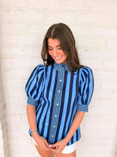 Load image into Gallery viewer, Set The Tone Navy Top
