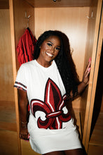 Load image into Gallery viewer, Queen Of Sparkles ULL Oversized Mascot Tee Dress