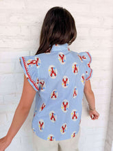 Load image into Gallery viewer, THML Lobster Stripe Blue Top