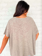 Load image into Gallery viewer, Sunset Stroll Ash Mocha Oversized Top