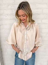 Load image into Gallery viewer, Enough Talking Cream Top