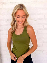 Load image into Gallery viewer, Such A Stud Light Olive Scoop Neck Tank