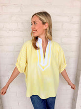Load image into Gallery viewer, Fair Enough Yellow Stripe Top