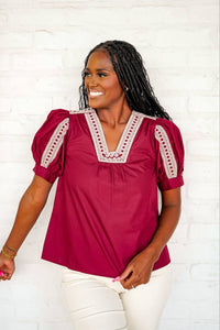 Totally Crazy Burgundy Top