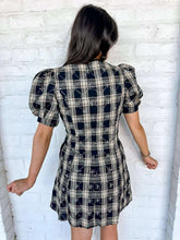 Load image into Gallery viewer, Headed For The Hills Black Plaid Dress