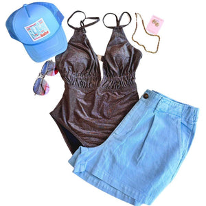 Coastal Kiss Swimsuit Brown