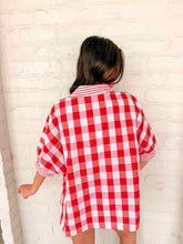 Load image into Gallery viewer, Checkered Craze Red Top