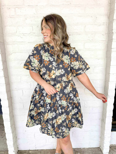 The Only Way Charcoal Dress