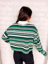 Load image into Gallery viewer, Miles On It Stripe Green Top
