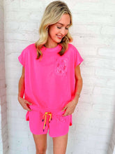 Load image into Gallery viewer, Queen Of Sparkles Card Logo Neon Pink Tank