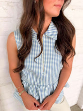Load image into Gallery viewer, Over The Hill Blue Stripe Top
