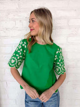 Load image into Gallery viewer, THML Lovers Move Green Top