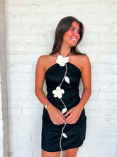 Load image into Gallery viewer, Floral Vines Black Dress