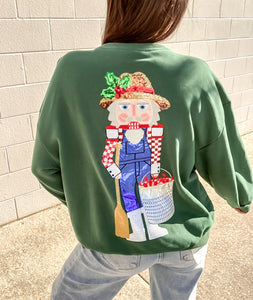 Queen Of Sparkles Dark Green Cajun Nutcracker Sweatshirt