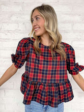 Load image into Gallery viewer, Fill Your Hearts Plaid Top