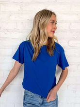 Load image into Gallery viewer, Fill My Cup Cropped Light Navy Tee