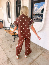 Load image into Gallery viewer, Polka Dot Fever Brown Pant Set