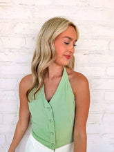 Load image into Gallery viewer, A Chic Halter Sage Top