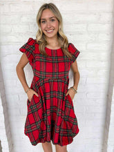 Load image into Gallery viewer, Good Times Red Plaid Dress