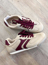 Load image into Gallery viewer, Mina 4 Beige &amp; Wine Sneaker
