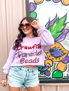 Exclusive Crawfish Parades Beads Sweater