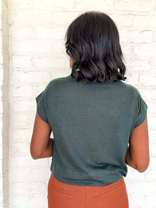 Hear Me Out Hunter Green Top