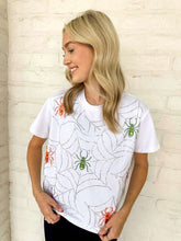 Load image into Gallery viewer, Jordan Amanda Multi Rhinestone Spider Web Tee
