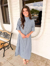 Load image into Gallery viewer, Stripe Status Navy Dress