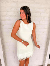Load image into Gallery viewer, Show Day White Fringe Dress