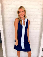 Load image into Gallery viewer, Dear Miss Navy Linen Dress