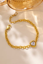 Load image into Gallery viewer, Bold Heart Rhinestone Bracelet