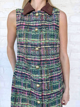 Load image into Gallery viewer, THML Rest Away Green Tweed Dress