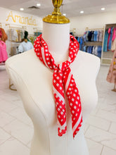 Load image into Gallery viewer, Red Gingham Square Scarf
