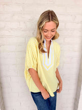Load image into Gallery viewer, Fair Enough Yellow Stripe Top
