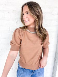 Shining Bright Taupe Top