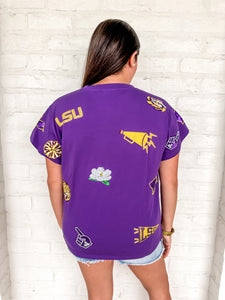 Queen Of Sparkles LSU Mini Icon Tee