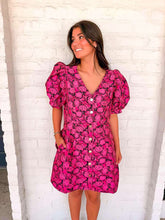 Load image into Gallery viewer, Poppy Love Pink Jacquard Dress