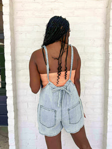Blame On You Denim Romper