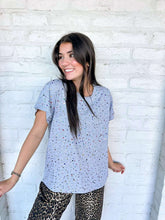 Load image into Gallery viewer, Queen Of Sparkles Grey Multi Rhinestone Tee