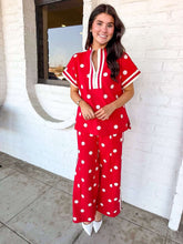 Load image into Gallery viewer, Polka Dot Fever Red Pant Set