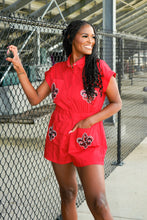 Load image into Gallery viewer, Queen Of Sparkles ULL Mascot Romper