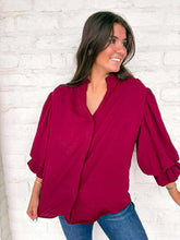 Load image into Gallery viewer, Anything and Everything Burgundy Top